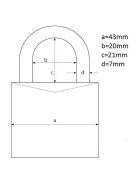 Abus 718/40 lakat fekete