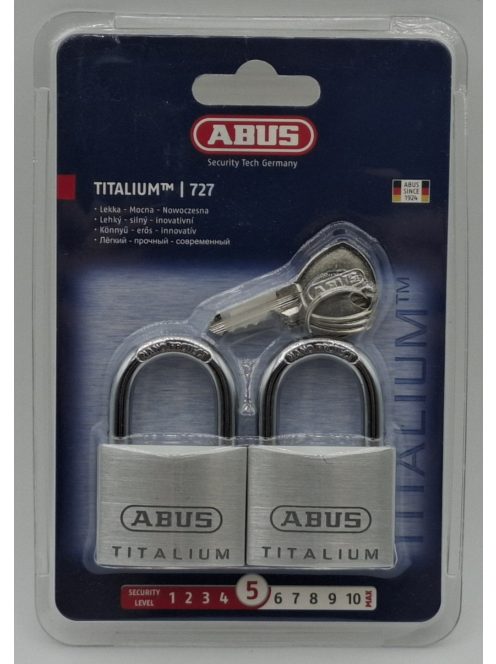 Abus 727/40 Twins Titalium lakat 3K