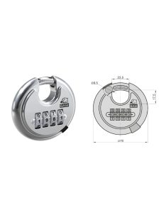 Basi számkombinációs discos lakat