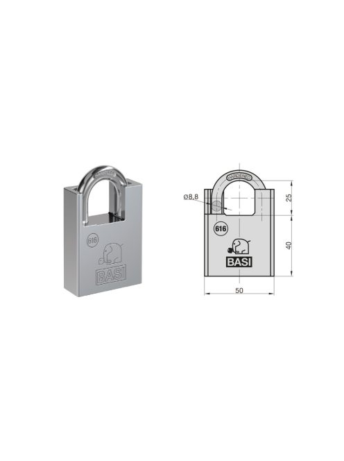 Basi VHS 616-50mm kengyelvédett lakat