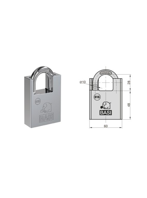 Basi VHS 616-60mm kengyelvédett lakat