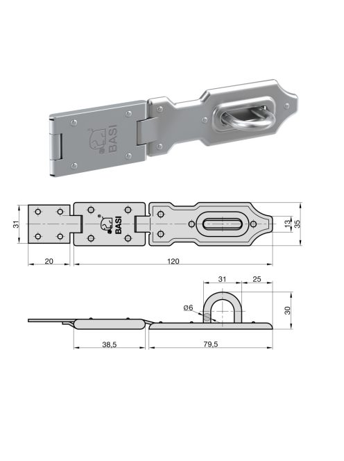 Basi SF10-120mm lakatpánt
