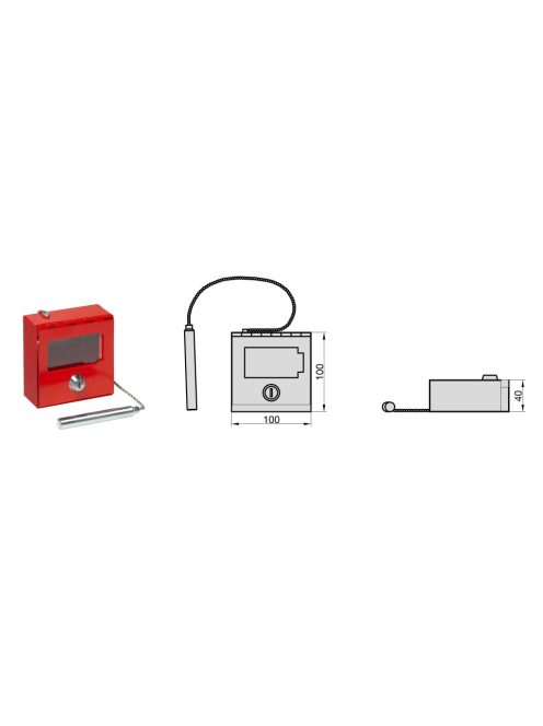 Basi NK215H tűzkulcstároló szekrény kalapáccsal